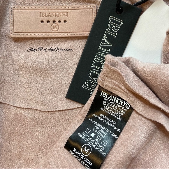 BlankNYC NWT blush rose faux suede spring draped jacket *shop@iamwarrior - Picture 12 of 13